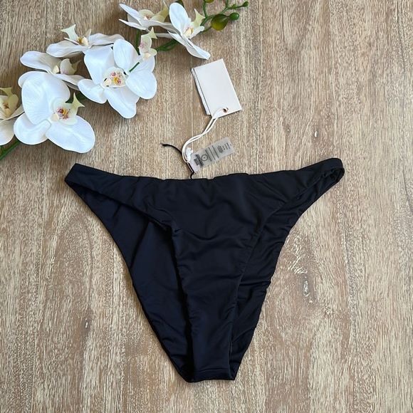 Good American Better Bikini Bottom Black Size 4 - Picture 5 of 10